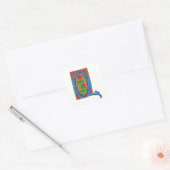 Q - MINIATURE QUADRATISCHER AUFKLEBER (Umschlag)