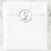 Q Monogram Imitate Silver Envelope oder Günstige S Runder Aufkleber (Tasche)