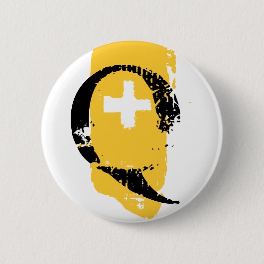 Q Monogramm Button (Vorderseite)