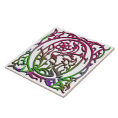 Q Monogramm Keramik "Besque Garden" Fliese (Seite)