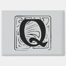 Q Monogramm schwarz Magnet