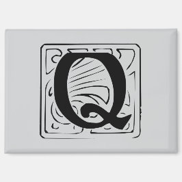 Q Monogramm schwarz Magnet