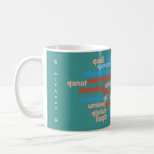Q ohne Uscrabble-Tasse Kaffeetasse (Links)