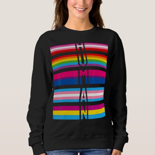 Q Pride Flag Gay Bi Intersexual Trans P Sweatshirt (Vorderseite)