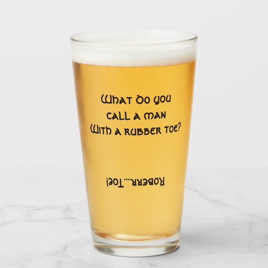 Q&Q MANN MIT EINEM RUBBER TOP? Glasbierpint Glas (Vorne (Gefüllt))