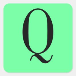 Q QUADRATISCHER AUFKLEBER