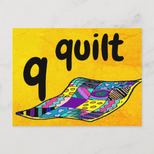 q - Quilt-Flash-Karte Postkarte