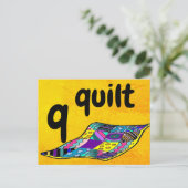 q - Quilt-Flash-Karte Postkarte (Stehend Vorderseite)