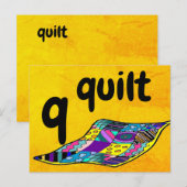 q - Quilt-Flash-Karte Postkarte (Vorne/Hinten)