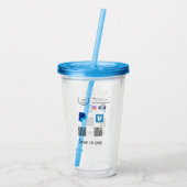 Q R Code PayPal venmo Scan zahlen hinzufügen Socia Acryltrinkbecher (Rückseite)