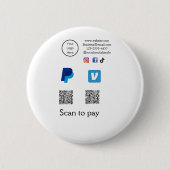 Q R Code PayPal venmo Scan zahlen hinzufügen Socia Button (Vorderseite)