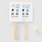 Q R Code PayPal venmo Scan zahlen hinzufügen Socia Fächer (Vorne und Hinten)