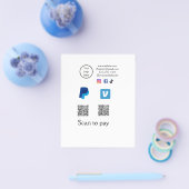 Q R Code PayPal venmo Scan zahlen hinzufügen Socia Flyer (Einzeln)