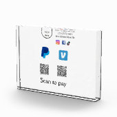 Q R Code PayPal venmo Scan zahlen hinzufügen Socia Fotoblock (Rechts)