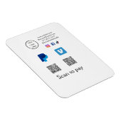 Q R Code PayPal venmo Scan zahlen hinzufügen Socia Magnet (Rechte Seite)