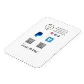 Q R Code PayPal venmo Scan zahlen hinzufügen Socia Magnet (Linke Seite)