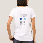 Q R Code PayPal venmo Scan zahlen hinzufügen Socia T-Shirt (Rückseite)