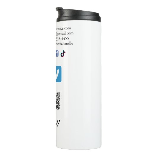 Q R Code PayPal venmo Scan zahlen hinzufügen Socia Thermosbecher (Nach rechts gedreht)