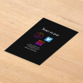 Q R Code venmo scannen, um Logokombination Social  Acryleinladungen (Ablage )