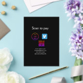 Q R Code venmo scannen, um Logokombination Social  Acryleinladungen (In Situ (Hochzeit))