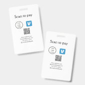 Q R Code venmo scannen, um Logokombination Social Ausweis (Front & Back)