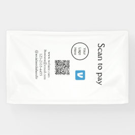 Q R Code venmo scannen, um Logokombination Social  Banner