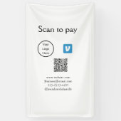 Q R Code venmo scannen, um Logokombination Social  Banner (Vertikal)