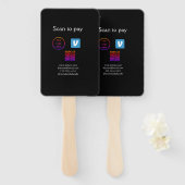 Q R Code venmo scannen, um Logokombination Social Fächer (Vorne und Hinten)