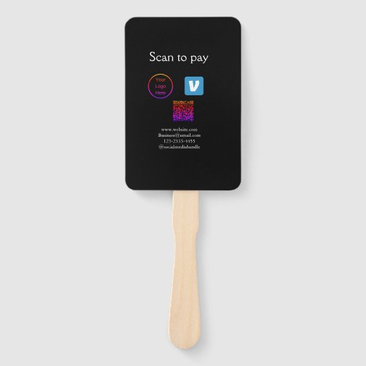 Q R Code venmo scannen, um Logokombination Social Fächer (Vorderseite)