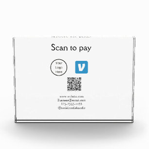 Q R Code venmo scannen, um Logokombination Social  Fotoblock