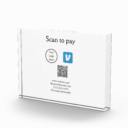 Q R Code venmo scannen, um Logokombination Social  Fotoblock (Rechts)