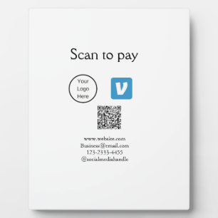 Q R Code venmo scannen, um Logokombination Social  Fotoplatte