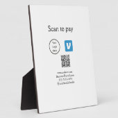 Q R Code venmo scannen, um Logokombination Social Fotoplatte (Seite)