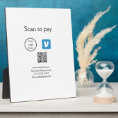 Q R Code venmo scannen, um Logokombination Social Fotoplatte (Seite)