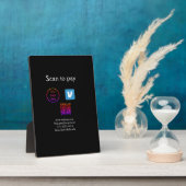 Q R Code venmo scannen, um Logokombination Social  Fotoplatte (Seite)