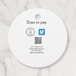 Q R Code venmo scannen, um Logokombination Social  Geschenkanhänger