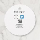 Q R Code venmo scannen, um Logokombination Social  Geschenkanhänger (Rückseite)
