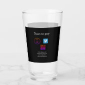 Q R Code venmo scannen, um Logokombination Social  Glas (Rückseite)