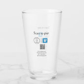 Q R Code venmo scannen, um Logokombination Social Glas (Rückseite)
