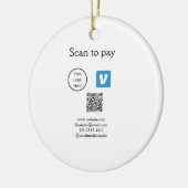 Q R Code venmo scannen, um Logokombination Social  Keramik Ornament (Links)