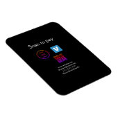 Q R Code venmo scannen, um Logokombination Social  Magnet (Rechte Seite)