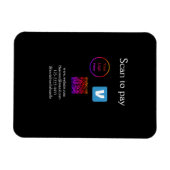 Q R Code venmo scannen, um Logokombination Social  Magnet (Horizontal)