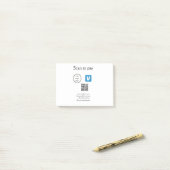 Q R Code venmo scannen, um Logokombination Social Post-it Klebezettel (Auf Schreibtisch)