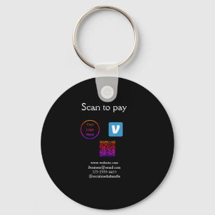 Q R Code venmo scannen, um Logokombination Social  Schlüsselanhänger