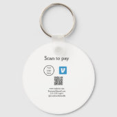Q R Code venmo scannen, um Logokombination Social  Schlüsselanhänger (Rückseite)