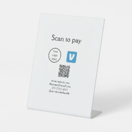 Q R Code venmo scannen, um Logokombination Social  Sockelschild