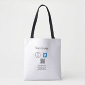 Q R Code venmo scannen, um Logokombination Social  Tasche (Vorderseite)