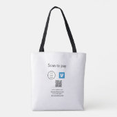 Q R Code venmo scannen, um Logokombination Social  Tasche (Rückseite)