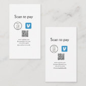 Q R Code venmo scannen, um Logokombination Social  Visitenkarte (Vorne/Hinten)