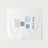 Q R Code venmo scannen, um Logokombination Social Wandteppich (Vorderseite (Horizontal))